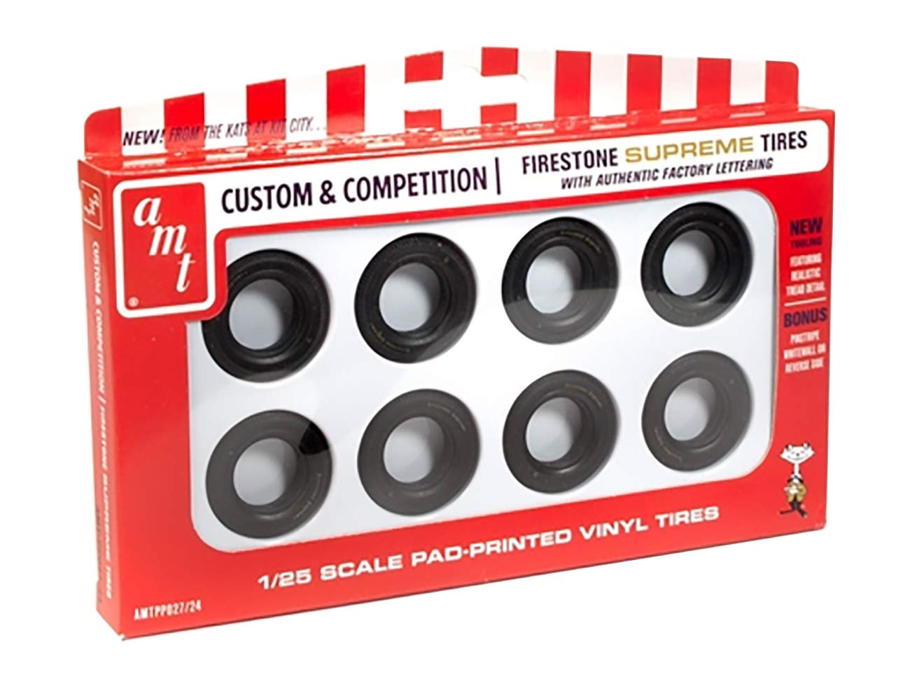 

AMT Firestone Supreme Tire Parts Pack Plastic Model Parts AMTPP027 1/25