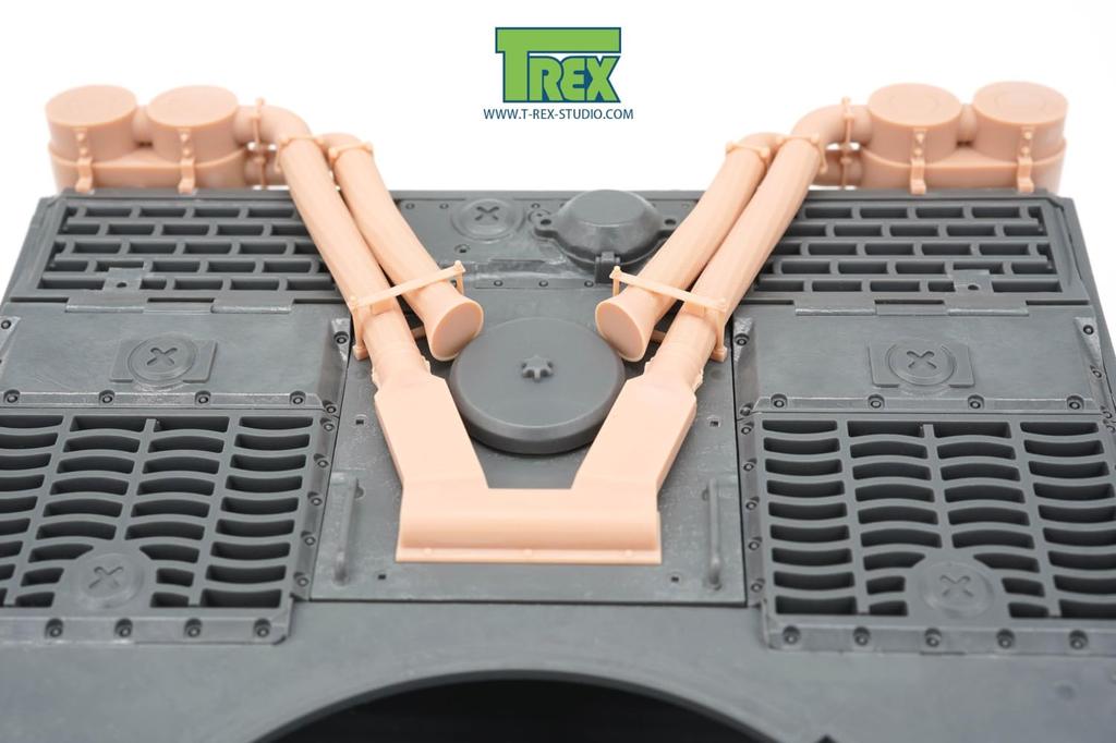 T-Rex Studios 1/35 WW2 German Tiger I Heavy Tank Air Cleaner/Intake Pipe Type A Plastic Model Part TR35160-1 (Tank)