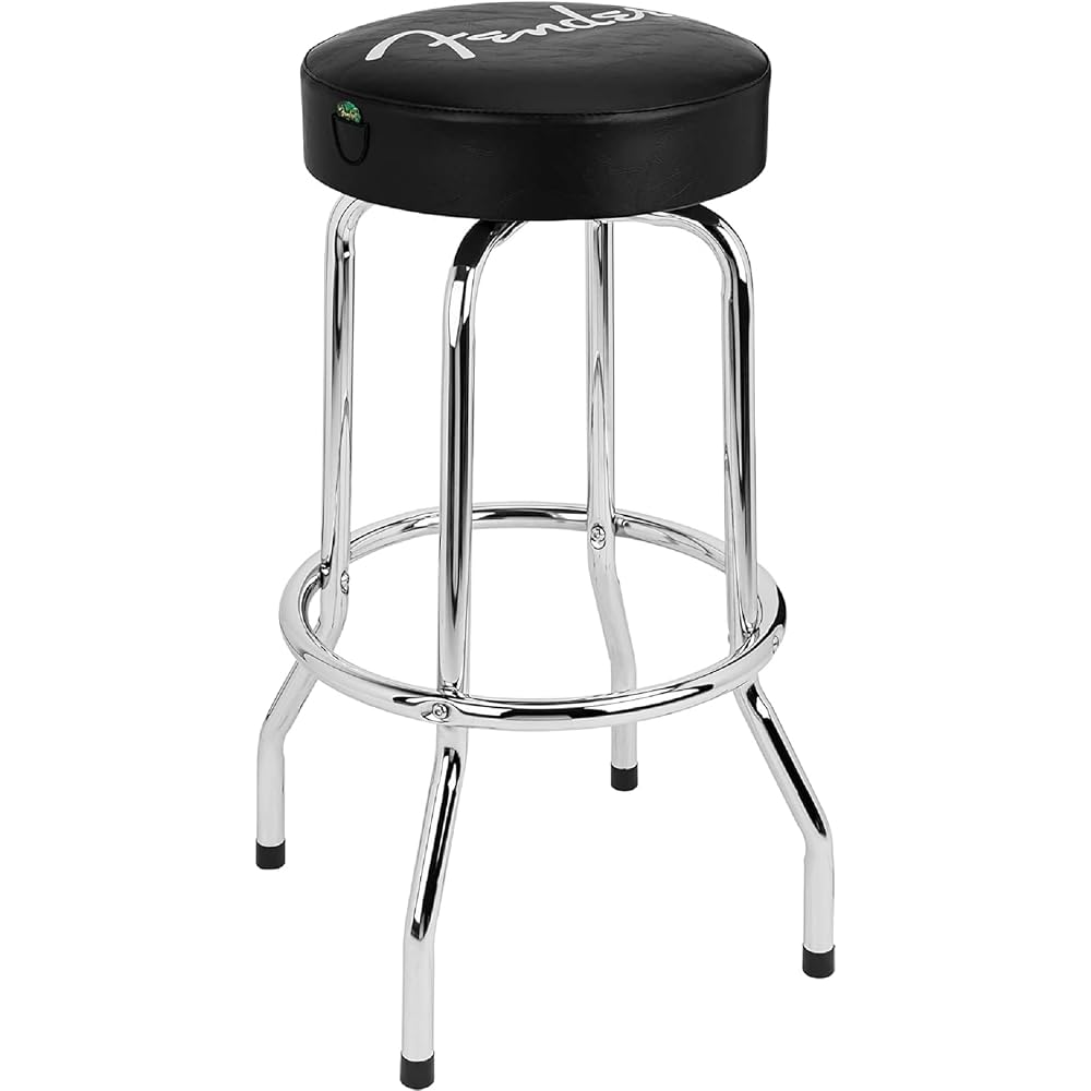 Fender Spaghetti Logo Pick Pouch Barstool Black/Chrome 30