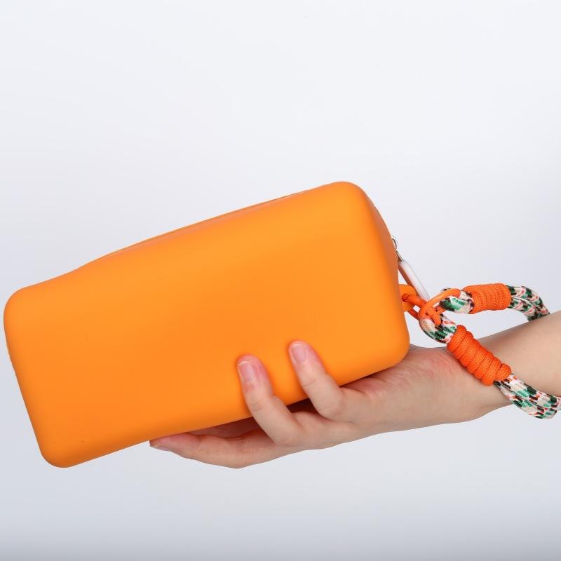 Silicone Storage Bag Versatile Earphone Storage Bag Cosmetic Bag Washable For Purse Gym Home