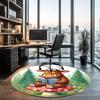 The Gruffalo Printed Round Rug Carpet Chair Rug Area Rug Entryway Doormats,for Office Chair Living Room Bedroom Kitchen Room.
