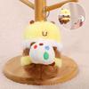 Cute Honey Bee Plush Doll Pendant for Couples Soft Stuffed Animal Keychain Funny Birthday Gift for Kids Friends Boys And Girls