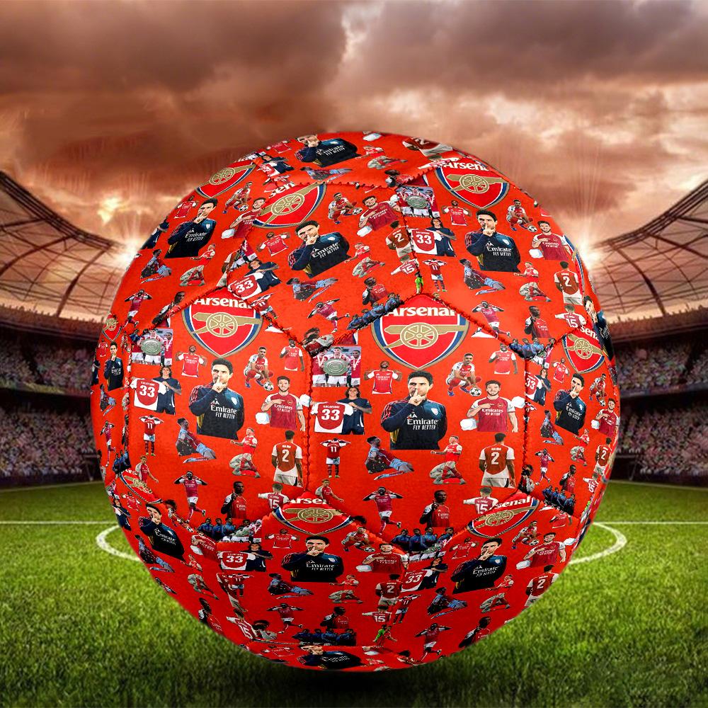 Football F.C Print Size 5 Soccer Ball, Standard Match Football for Sports Game and Team Practice, Ideal Gift for Soccer Fans