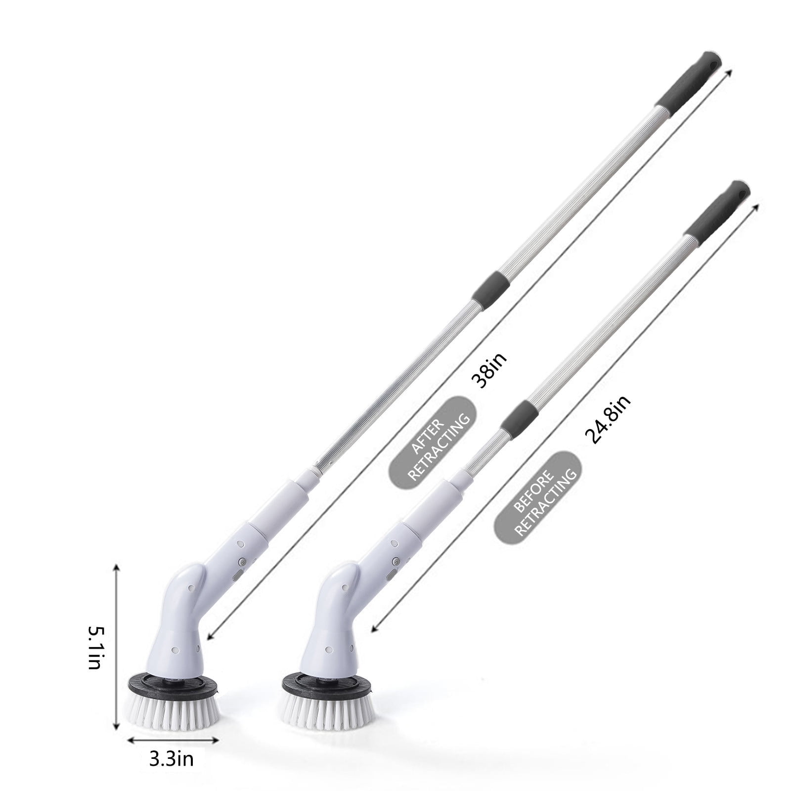 

Cordless Electric Spin Scrubbers For Cleaning Shower With 6 Brush Heads Electric Spin Scrubber Cordless For Bathroom Floor білий