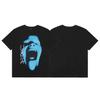 24S grenzüberschreitende Trendmarke Travis Scott Utopia Joint-Album geometrisches Graffiti kurzärmeliges T-Shirt Herren und Damen halblang