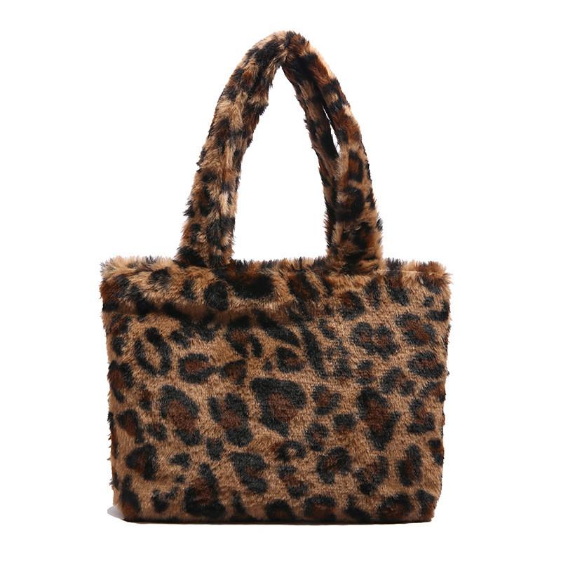 Trendy Fashion Leopard Pattern Shoulder Tote Bag For Women With Roomy Interior And Soft Design