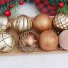 6cm Painted Christmas Ball Electroplated Christmas Baubles  Happy New Year Decor