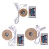 Novelty Resin Display Wood Adjustable Light Base with Remote Control LED 12 Colors RGB DIY Night Light for Home Decor