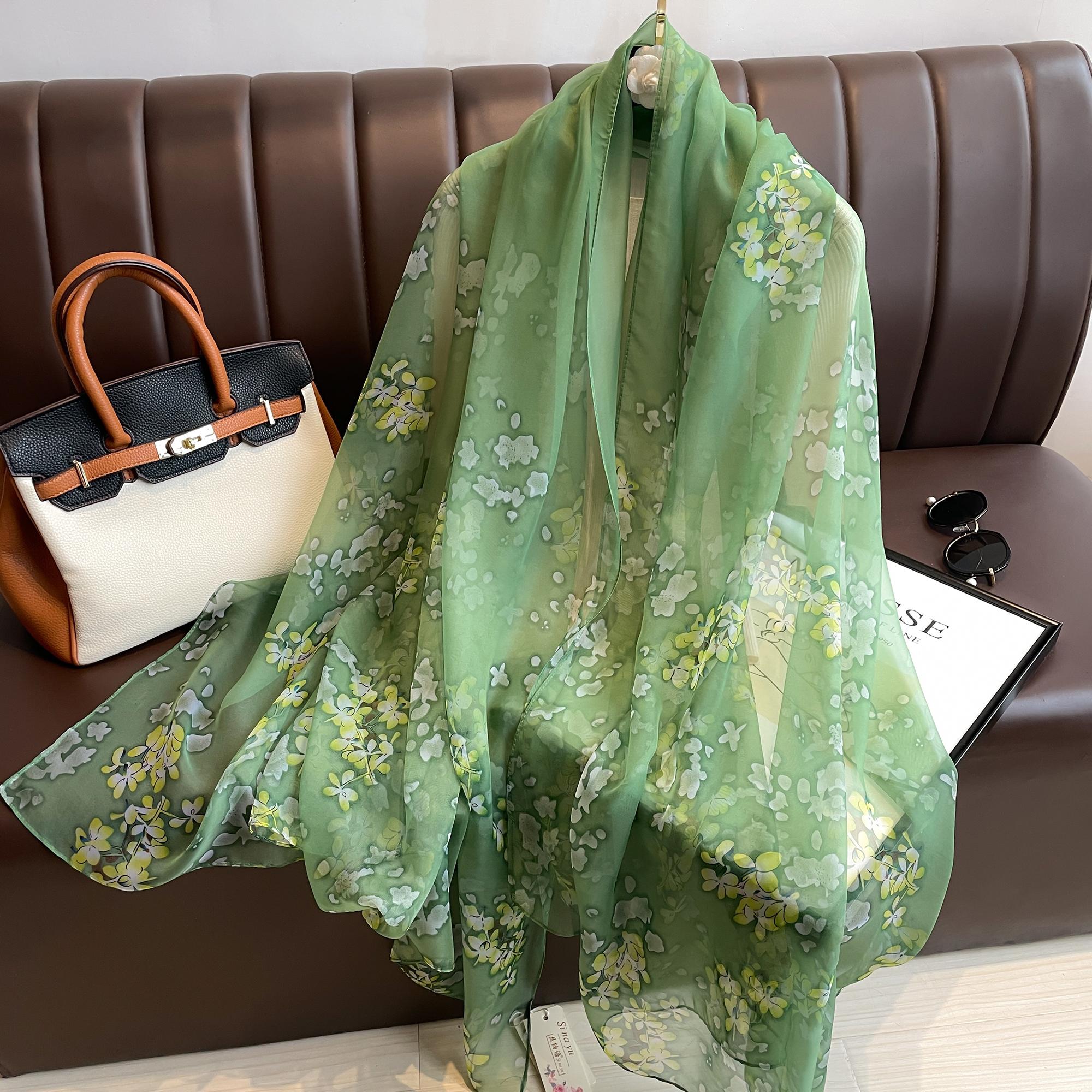 

Design Silk Scarf Soft Sun Protection Shawl High Quality Neckerchief Four Seasons Cotton Voile Soft Muslim Kerchief Bandanna