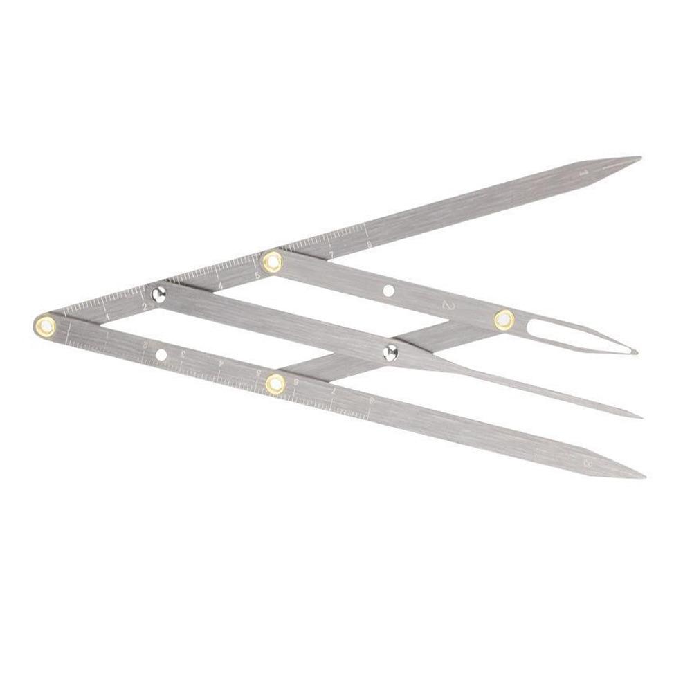 

Трехточечный калипер для бровей Инструмент для измерения баланса бровей Руководство для рисования бровей серебряный