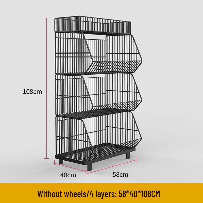 Multi-Layer Stackable Display Basket for Snacks & Vegetables
