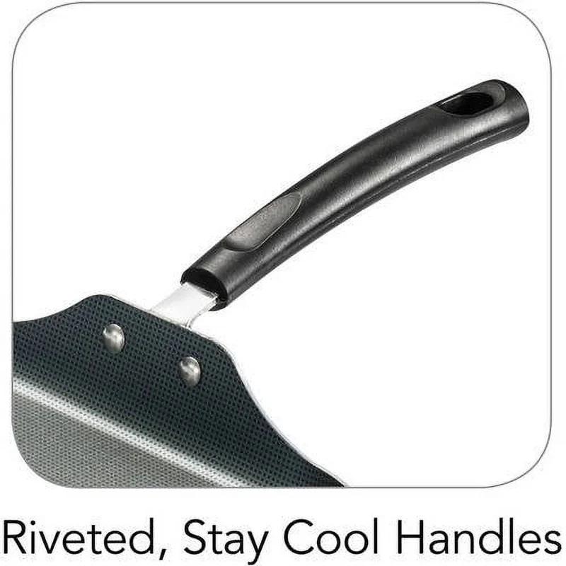 Nonstick Square Griddle Aluminum Dishwasher Safe Griddle Breakfast Lunch Cooking Lightweight Stay Cool Handle Compatible with