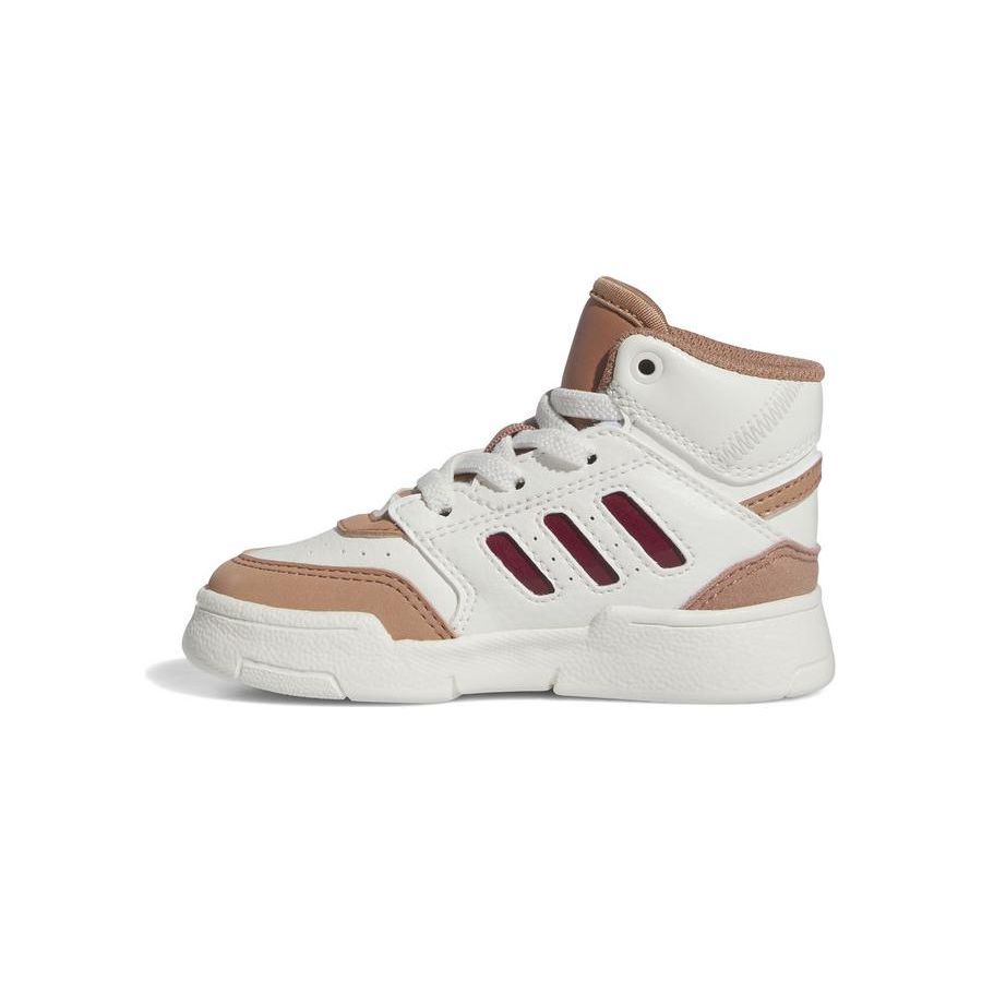 Adidas Drop Step EL J Durable Mid-Top Walking Shoes Baby Shoes White Brown IG1482