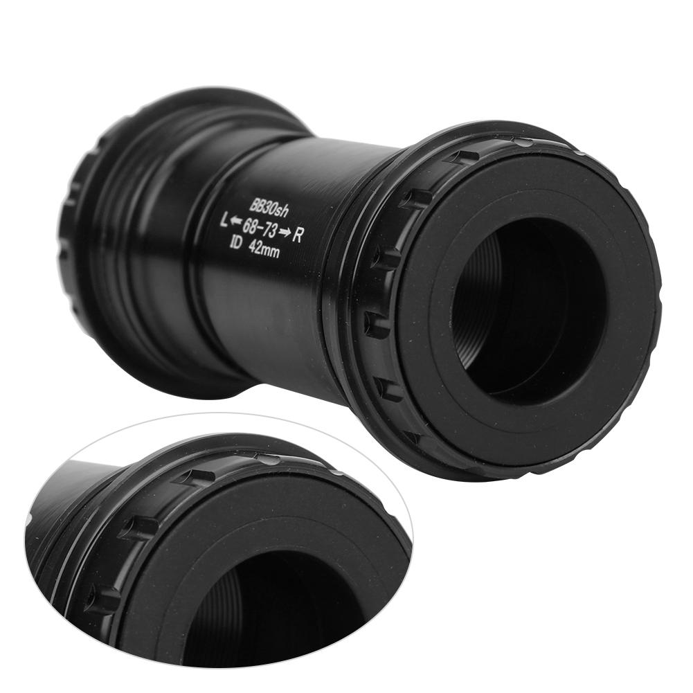 BB30 Alloy Bike Integrated Thrd Screw In Locking Bring Bottom Bracket Crankset Accessory(Black )