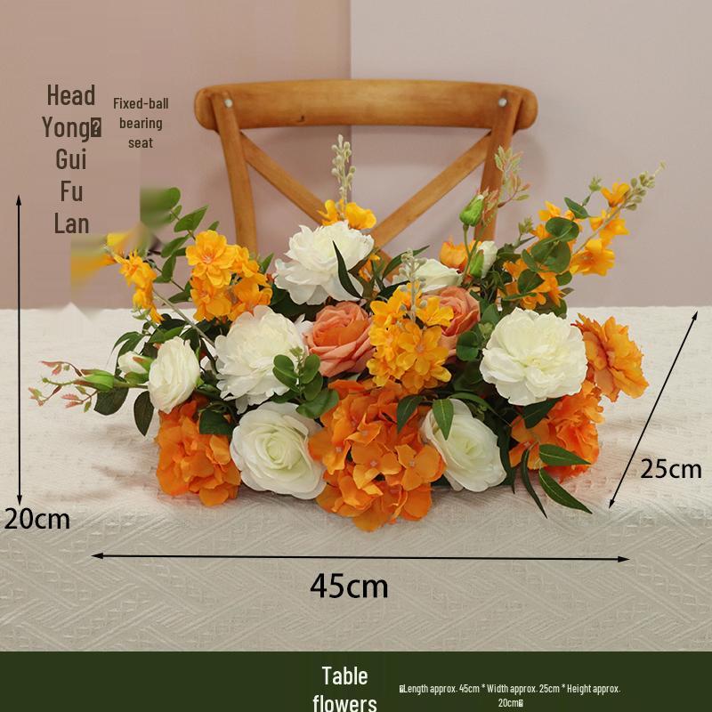 Pastorales Seidenblumenarrangement für Wohnzimmer oder Esstisch-Dekoration