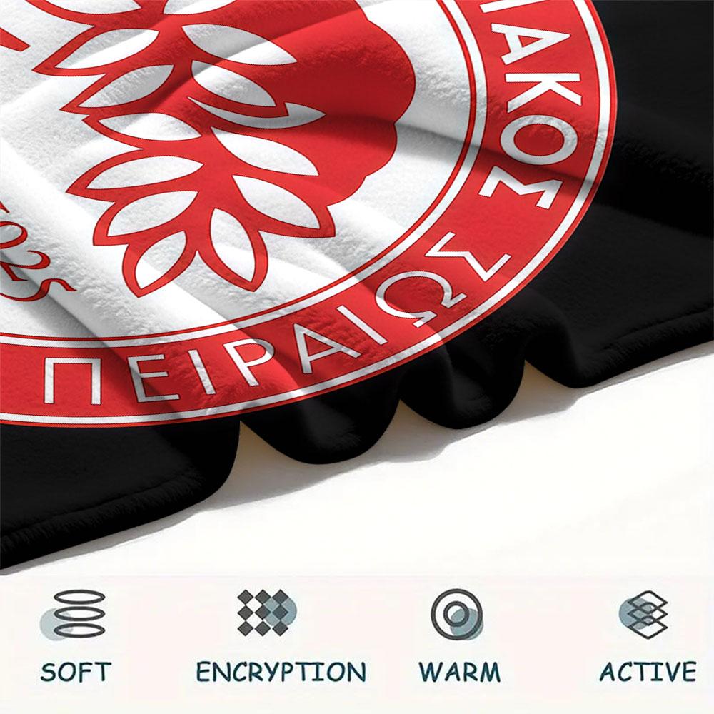 Olympiacos FlAannel Blanket, High quality Comfortable for All Seasons, Home Decor, Warmth and Comfort