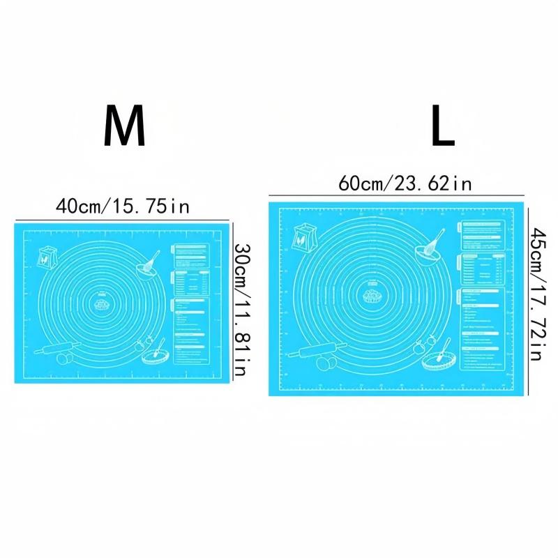

1 шт. коврик для замешивания - легко чистить - подходит для приготовления тортов, теста, незаменимый инструмент для домашней выпечки, идеально подходит для использования на Рождество, 40x30cm