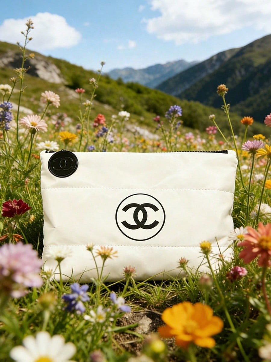 CHANEL Белая складная водонепроницаемая косметичка большого объема, дорожная косметичка белый