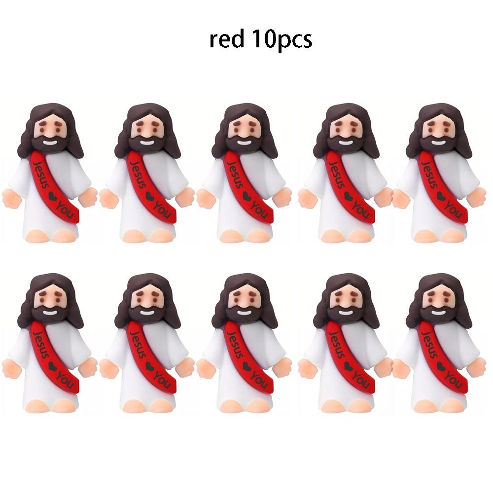 10pcs With Letters Christmas Jesus Ornaments Jesus Stuffers Jesus Decoration Jesus Loves You Toys Christmas Ornaments