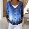 Women's Fashion Long Sleeve Christmas Snowman Snowflake Print Jacket Cardigan