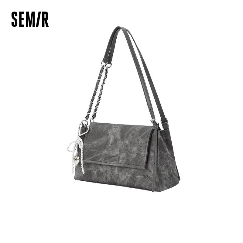 Semir Retro Faux Denim Chain Envelope Shoulder Bag