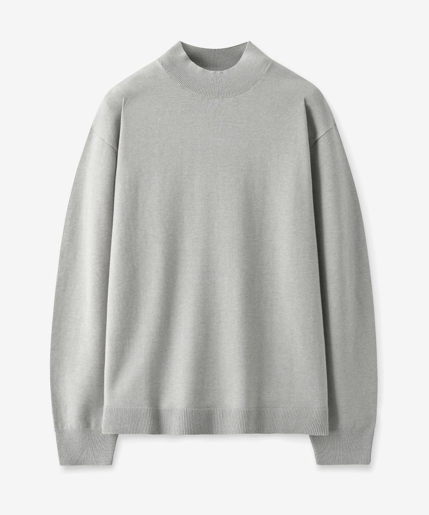 MINAV Cotton Solid Mock Neck Knit [4 Colors]