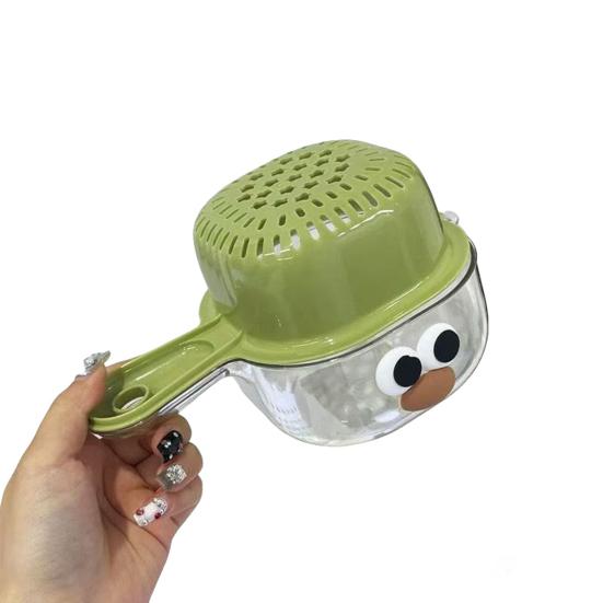 

Yousheng Drain Basket with Ergonomic Handle Thickened Double-Layer Design Kitchen Strainer Bowl Fruit Vegetable Washing Straining Basket зелёный