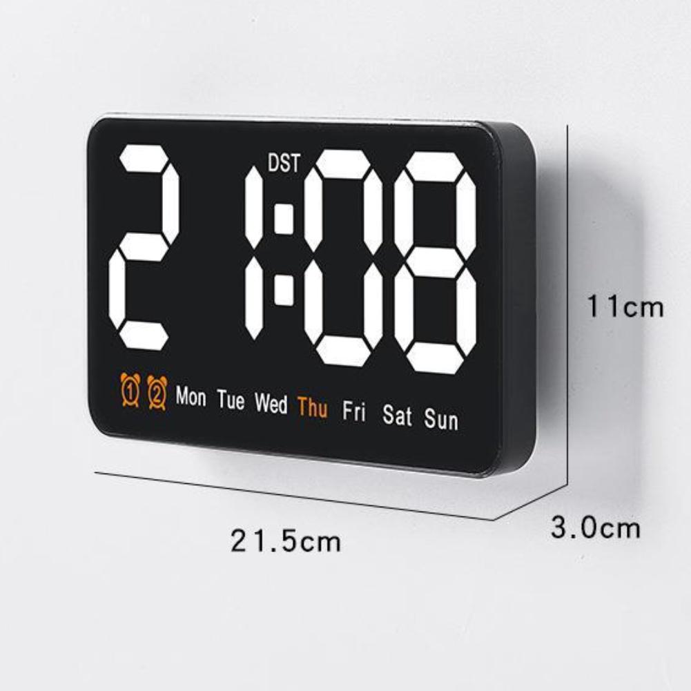 Adjustable Brightness Digital Wall Clock Large LED Display