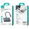 Usams Adapter Hub 4W1 2Xusb 2.0/Usb 3.0/Usb-C Szary/Dark Grey Sj627Hub01 (Us-Sj627)