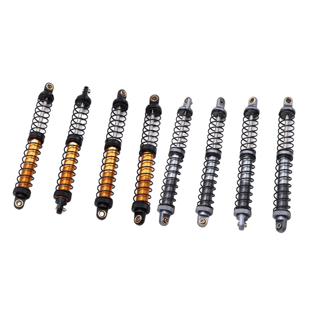 4Pcs 1/10 Model Car Dual Spring Shock Damper Alloy 1/10 RC Dampers with 8 Spare Springs 120mm