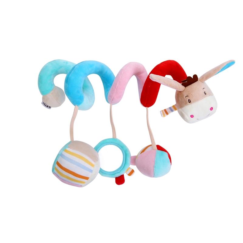 Hanging Spiral Rattle Stroller Cute Animals Crib Mobile Bed Baby Toys 0-12 Months Newborn Educational Toy for Children