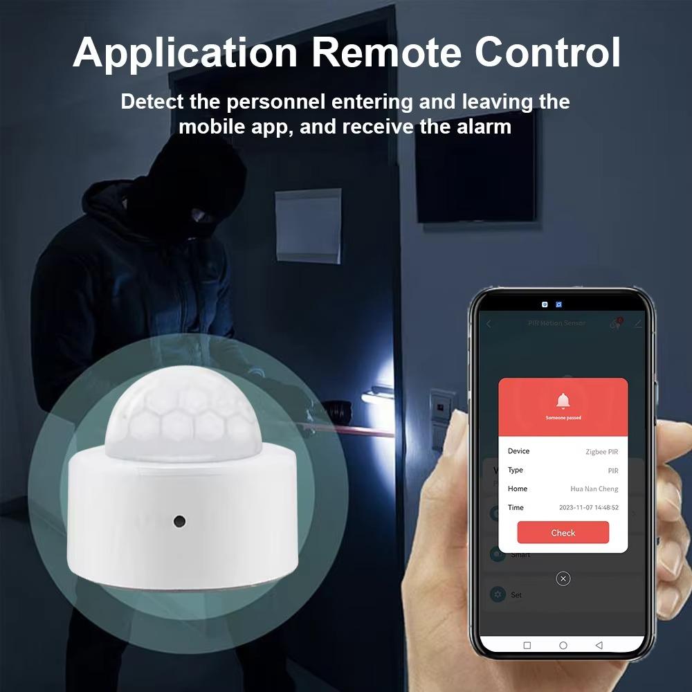 Tuya Zigbee Mini Smart PIR Motion Sensor+Light Sense Human Body Infrared Motion Sensor Anti Theft Remote Control Smart Life