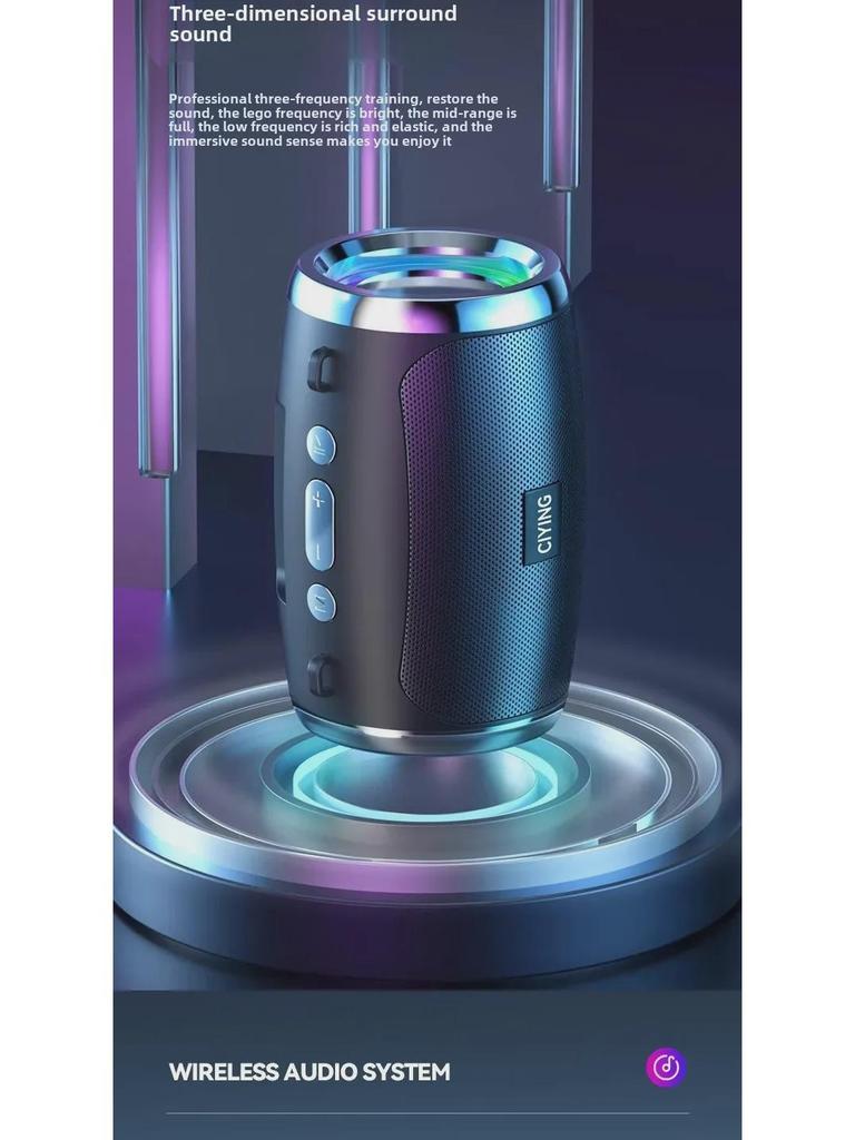 Chytrý přenosný Bluetooth reproduktor: Velký objem, malé rozměry pro domácí, venkovní a automobilové audio