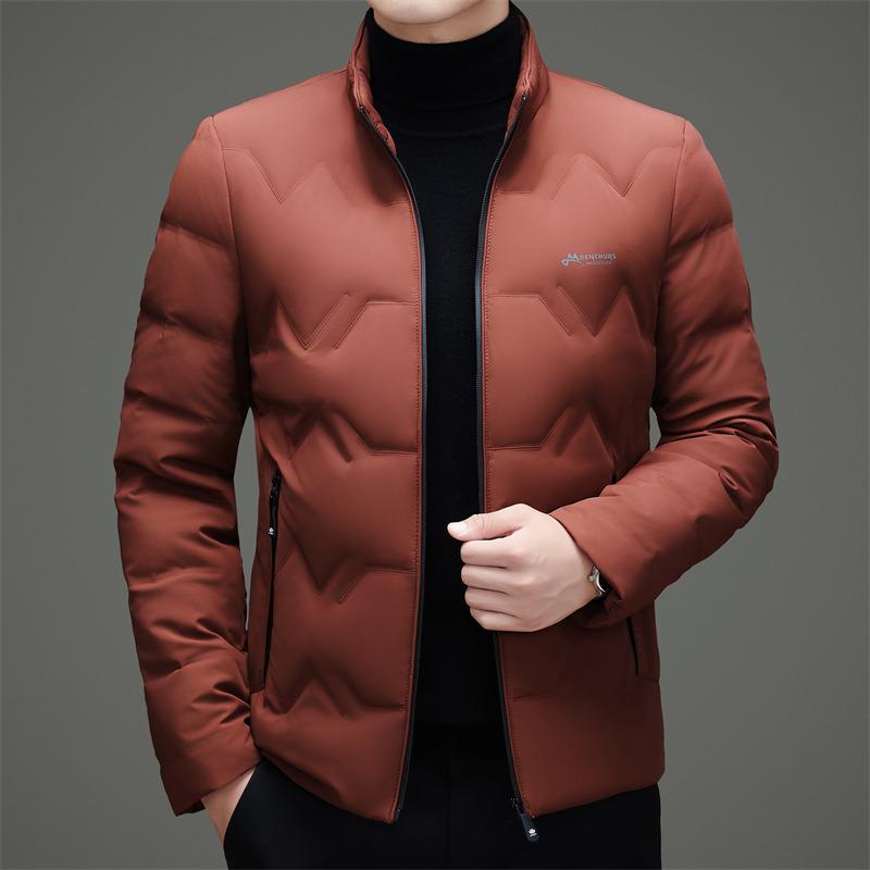 Men's Winter Business Casual Stand Collar Down Jacket - 2025 Edition, Thickened & Lightweight Fashionable Outerwear