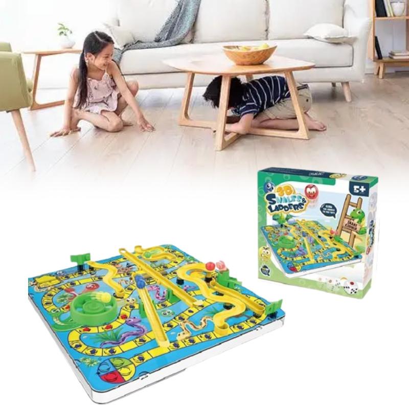 Snakes And 3d Ladders Kids Board Game Education Toy Parent Child Interaction