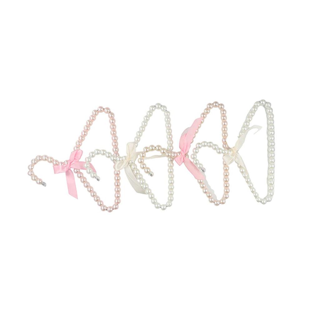 Children Home Plastic Simulated Pearl Clothes Peg Hanging Rack Organizer Pet Hanger Clothes Hanger