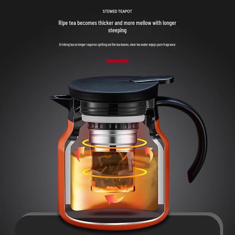 Large Capacity Insulated Stainless Steel Tea Infuser Kettle with Health-Supporting Stewing Pot
