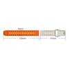 Universal Silicone Strap 20mm, Orange / Cream