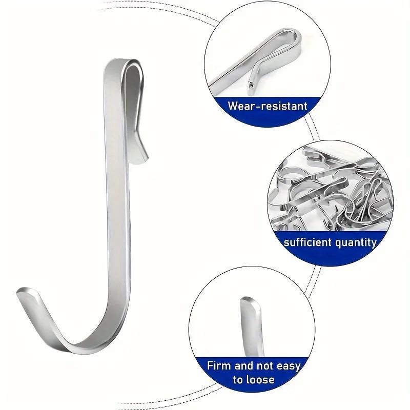 10Pcs - Snap-On Clip Hooks For Wire Shelving, Shelves, And Sink Grates - Versatile J-Hook Hangers For Kitchen, And Office Use