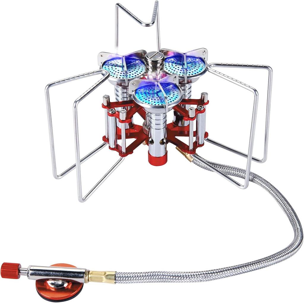Backpacking Stove 3800W-18000W Portable Windproof Propane Camping Stove for Hiking