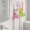 Dopamine Suction Cup Mop Holder Punch Free Mop Broom Holder Durable Mop Storage Clips  Bathroom