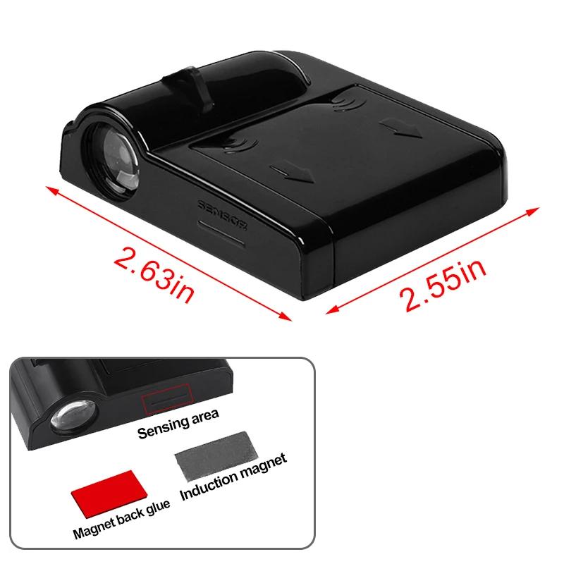 AANW1 2 Stück Auto Universell Drahtlos LED Projektionslampe Licht Für Kia picanto sportage cerato rio ceed soul Zubehör