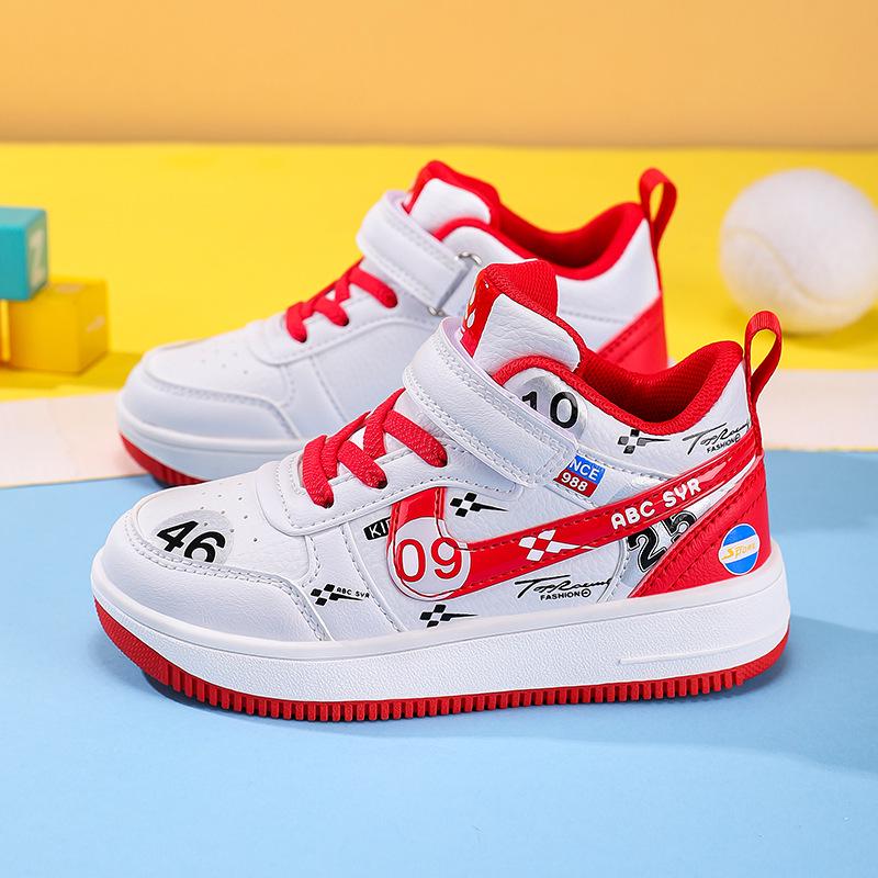 Boys' 2025 Autumn Waterproof Leather Sneakers: Stylish, Casual Sports Shoes for Elementary School Kids
