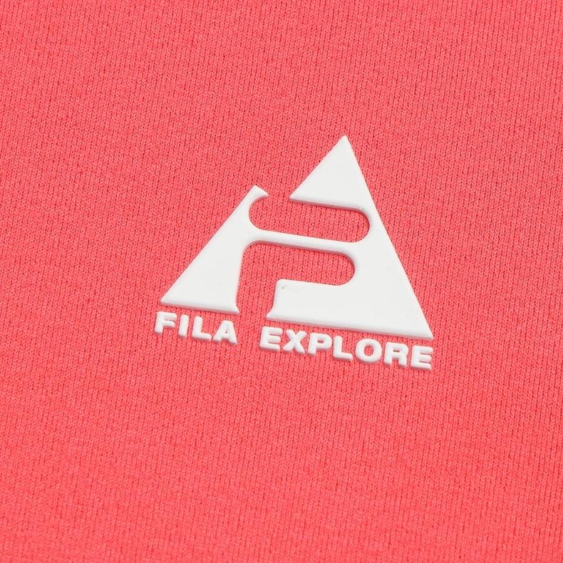 FILA Explorer Solid Color Pullover Short Sleeve Regular T-Shirt Women Tops A11W627103F-PK