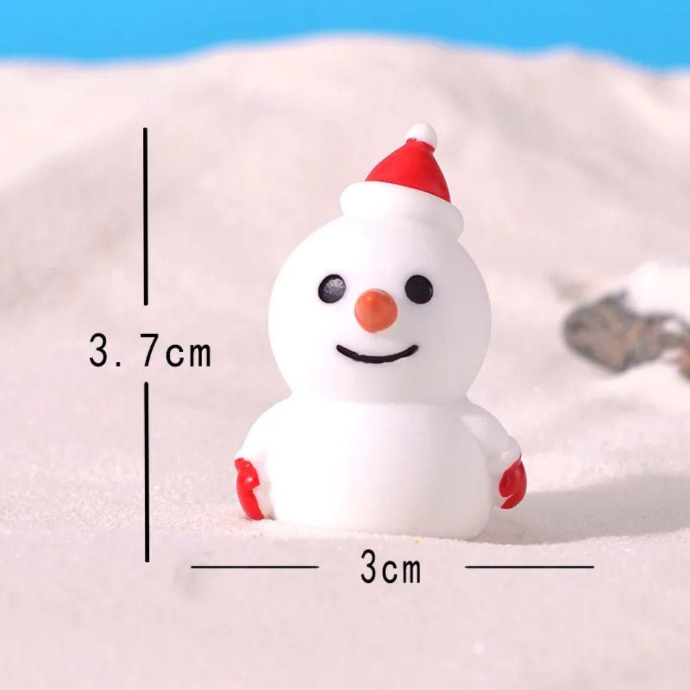 Miniature Snowman Santa Claus Figurine Micro Landscape Christmas Decorations  Birthday Gift