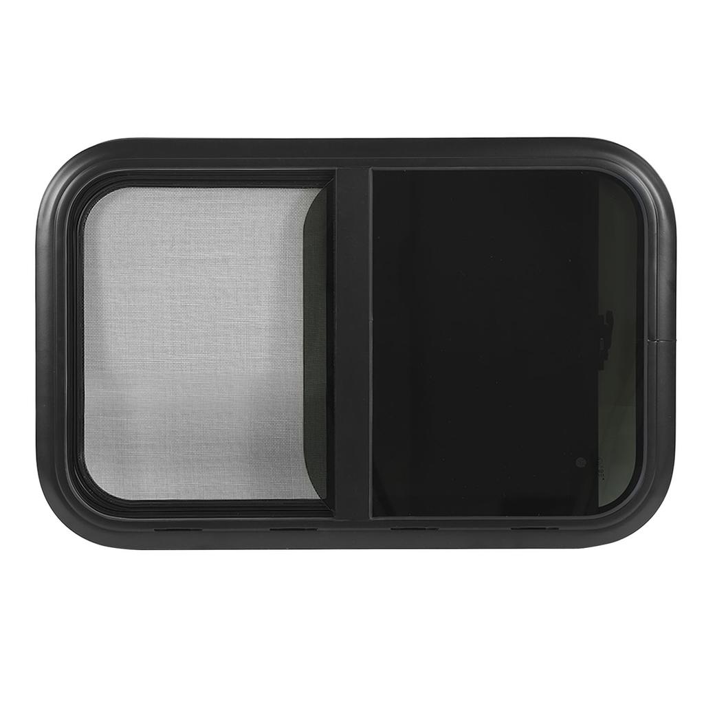 RV Sliding Window L800 H450mm Tempered Glass UV Resistant Insect Screen for Trailer Marine Camper for 26‑31mm 1‑1.2in