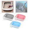 New Convenient and essential semi-enclosed cat litter box - Practical and easy-to-install toilet for kittens and small animals,