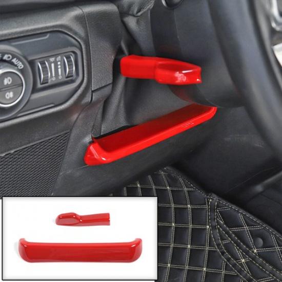 Abdeckung Zierleiste Höhenverstellung Lenkrad für Jeep Wrangler JL & JT 2018+ Rot