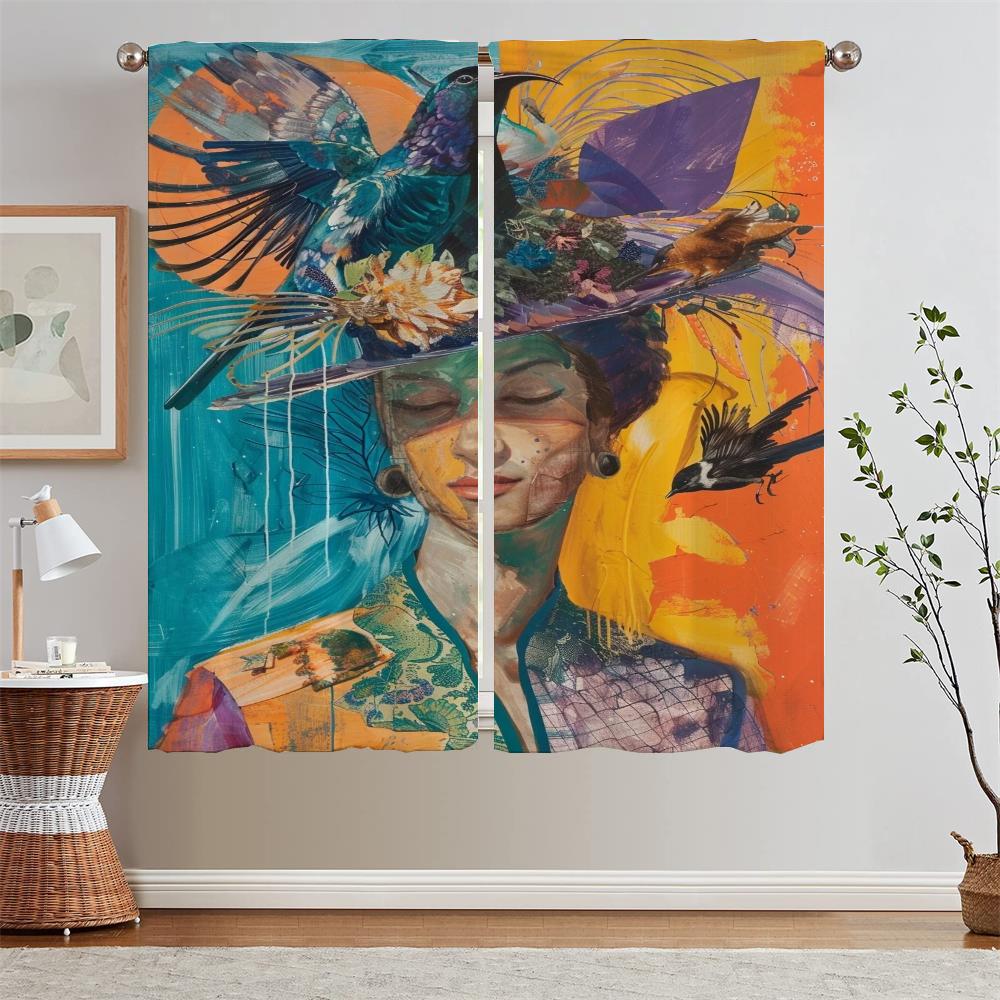 Дизайнер Банни Уильямс, подхваты для штор в ванную комнату, затемняющие шторы для гостиной, затемняющие шторы, салон, 2 дешевые штуки W50xH70cmx2pcs-CL