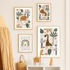 Lion Elephant Giraffe Tiger Dino Rainbow Nursery Wall Art Canvas Painting Nordic Posters And Prints Picture Baby Kids Room Decor